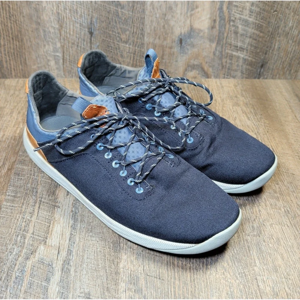 OluKai Nanea Li Navy Blue Mens Size 11.5 US Slip On Shoes Sneakers Loafers